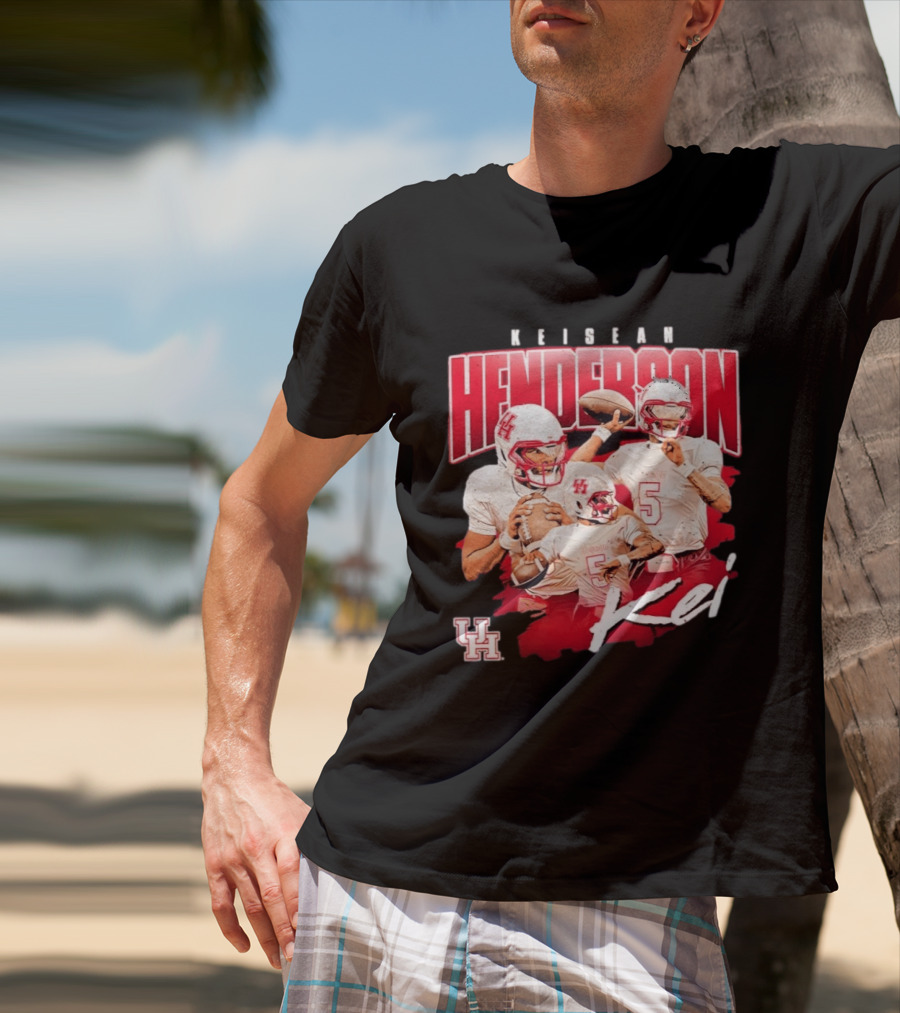 Keisean Henderson Houston Cougars Football No 5 Kei UH T-Shirt