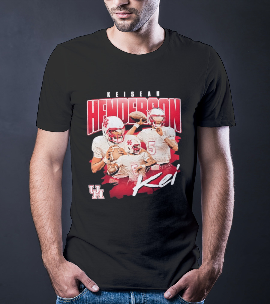 Keisean Henderson Houston Cougars Football No 5 Kei UH T-Shirt