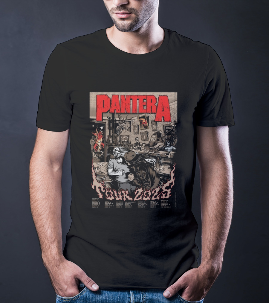 Pantera Tour 2025 Every Album Cover Combined Texas Stops T-Shirt