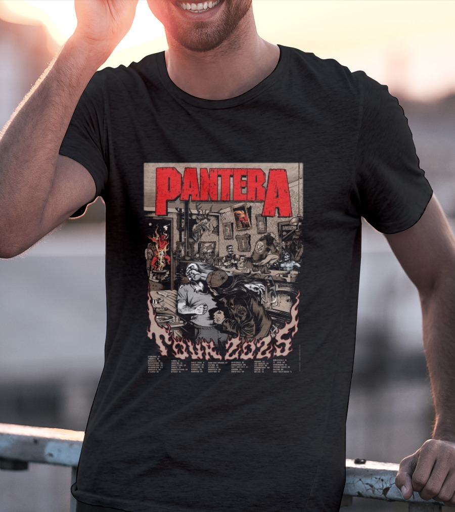Pantera Tour 2025 Every Album Cover Combined Texas Stops T-Shirt