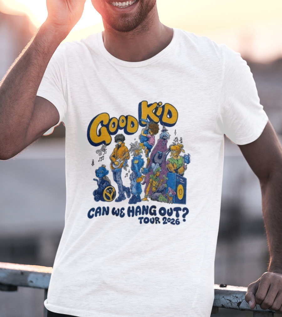 Good Kid Can We Hang Out Tour 2026 Colorful Characters T-Shirt