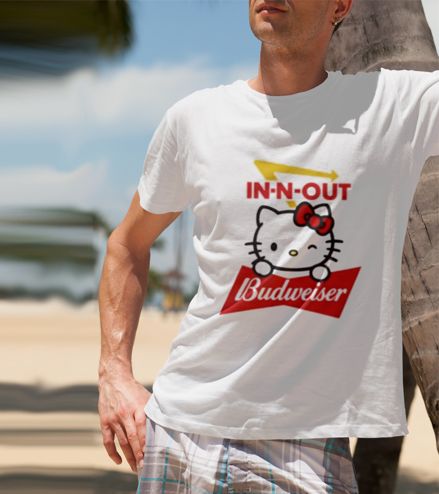 Hello Kitty In N Out Budweiser Combo T-Shirt
