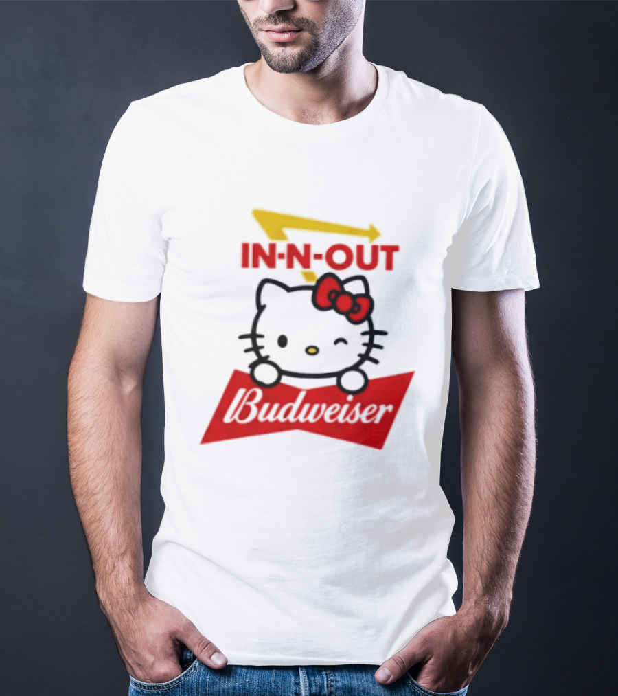 Hello Kitty In N Out Budweiser Combo T-Shirt