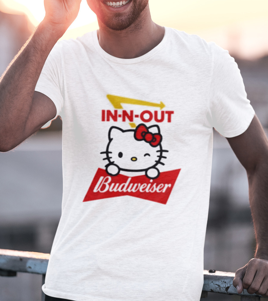 Hello Kitty In N Out Budweiser Combo T-Shirt