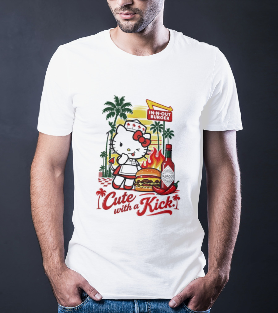 Hello Kitty In N Out Tabasco Cutie With A Kick Burger T-Shirt