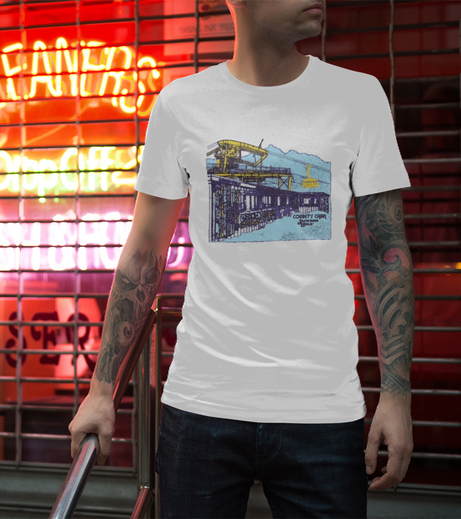 Jackson Hole Corbets Cabin Tram Wyoming Scenic Adventure T-Shirt