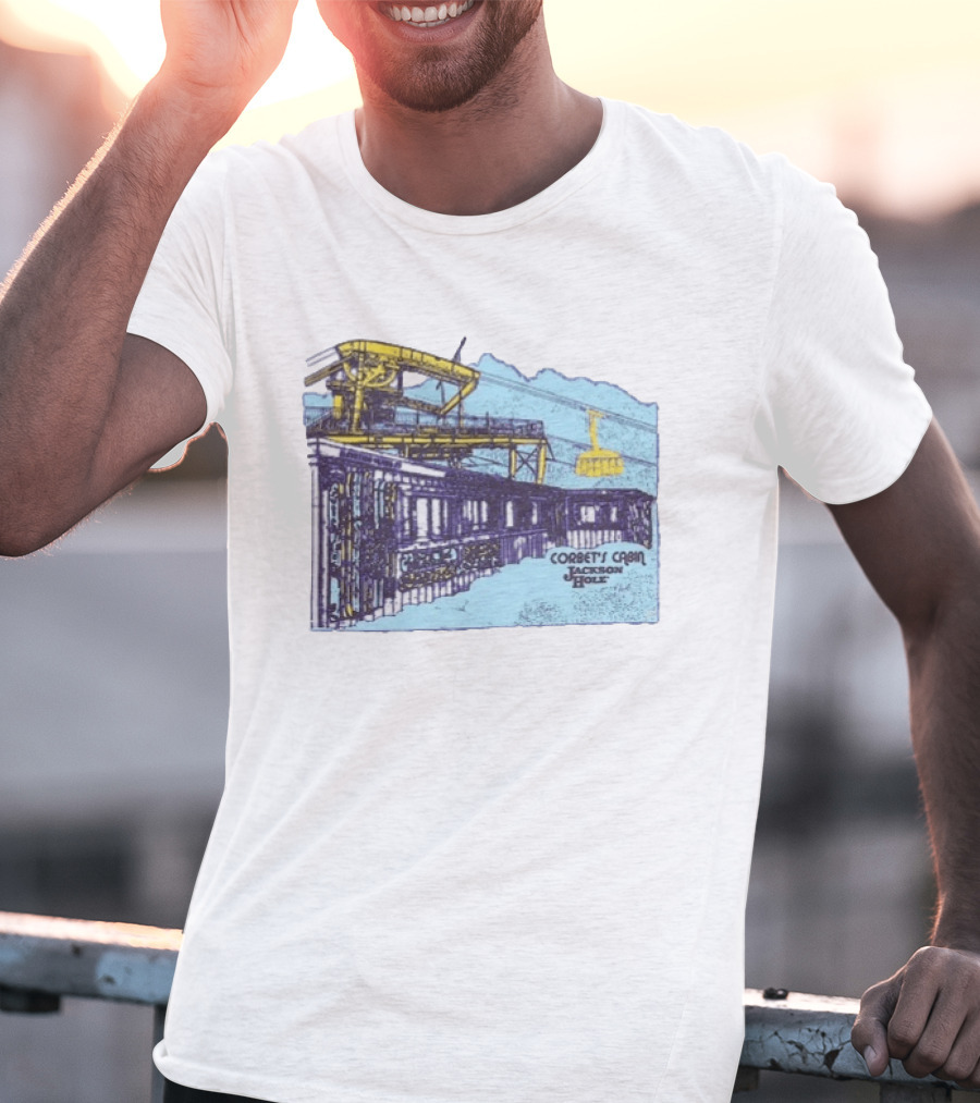 Jackson Hole Corbets Cabin Tram Wyoming Scenic Adventure T-Shirt