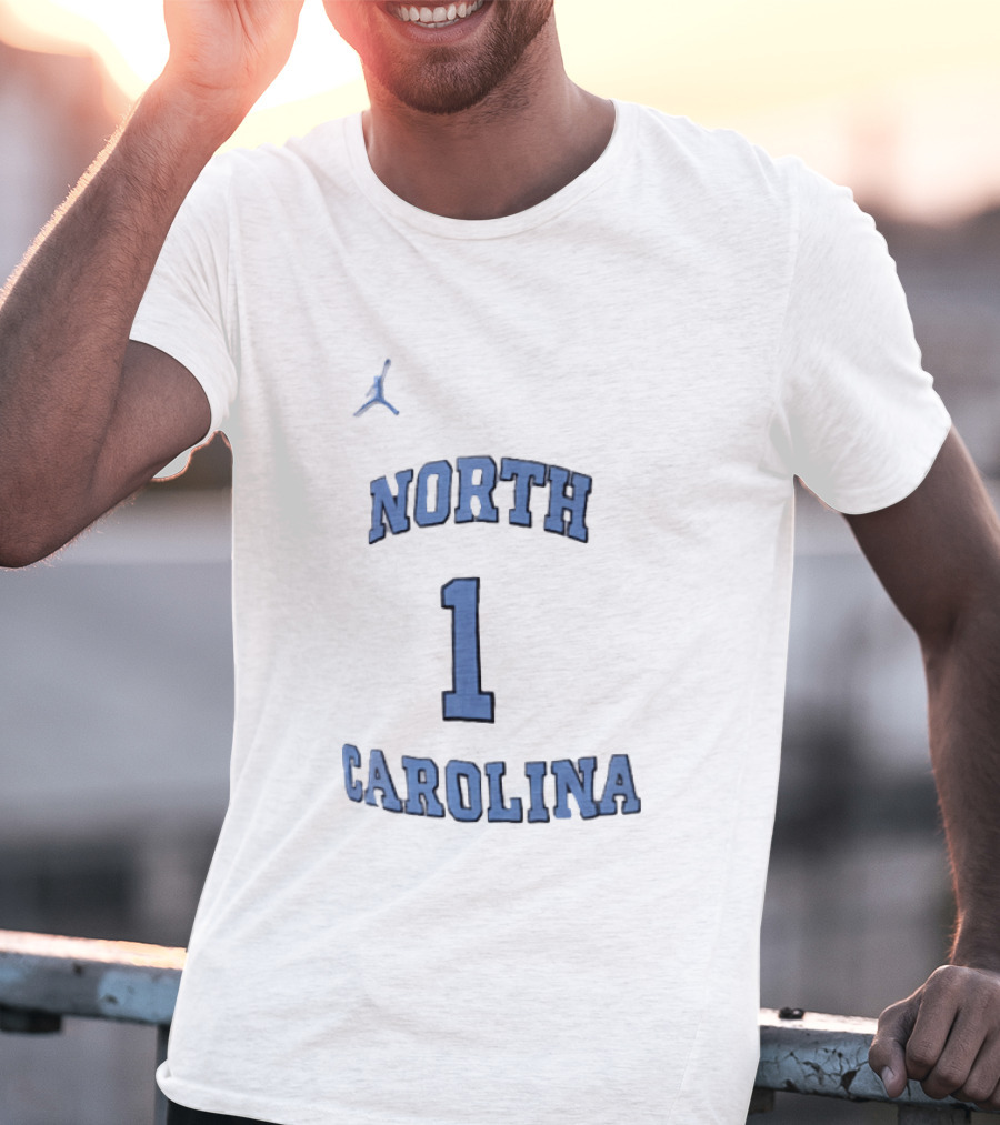 North Carolina Tar Heels Jordan Brand Number 1 Home Replica Basketball T-Shirt