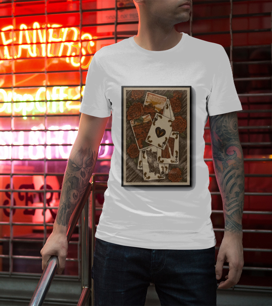 The Revivalists Red Rocks Amphitheatre Playing Cards Floral Art 9 25 2026 T-Shirt