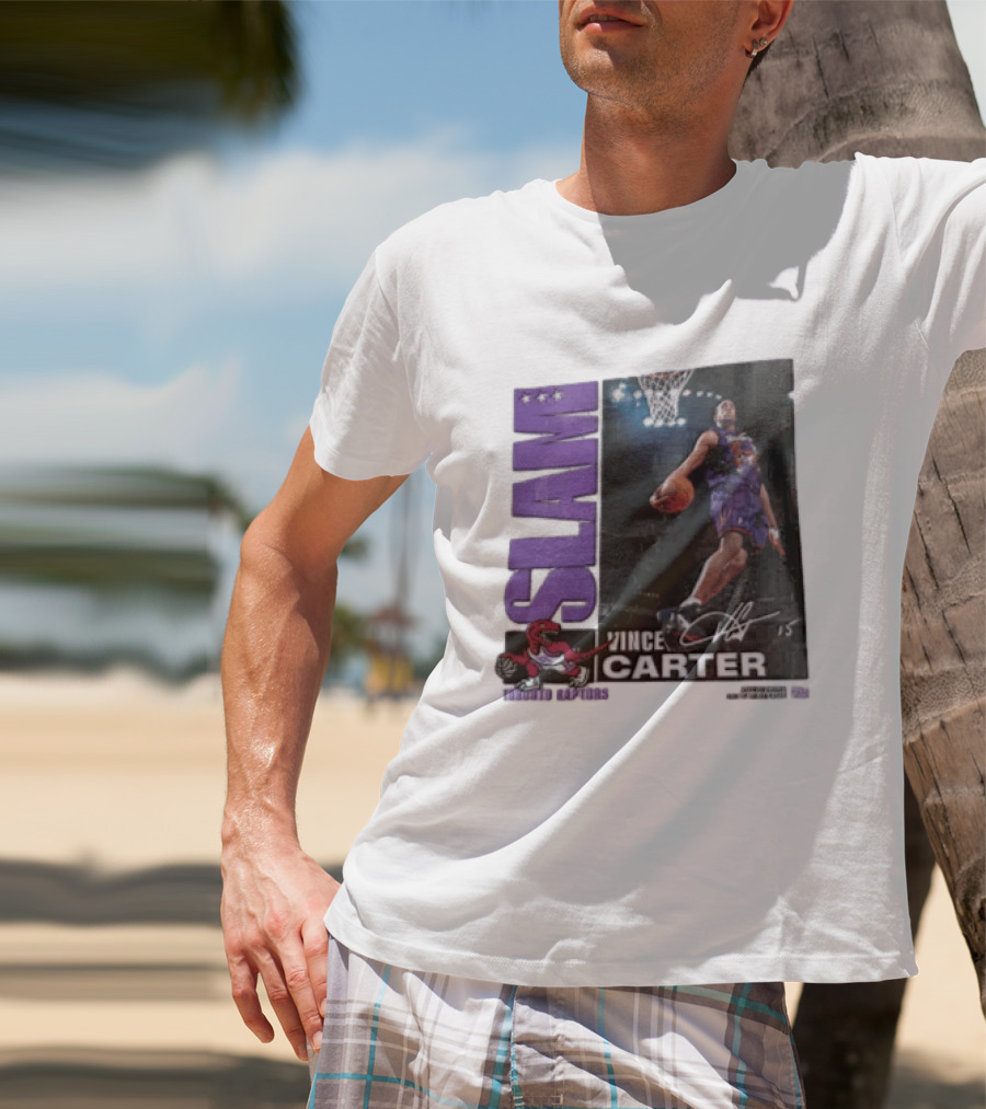 SLAM Vince Carter Top 500 Toronto Raptors Dunk Basketball T-Shirt