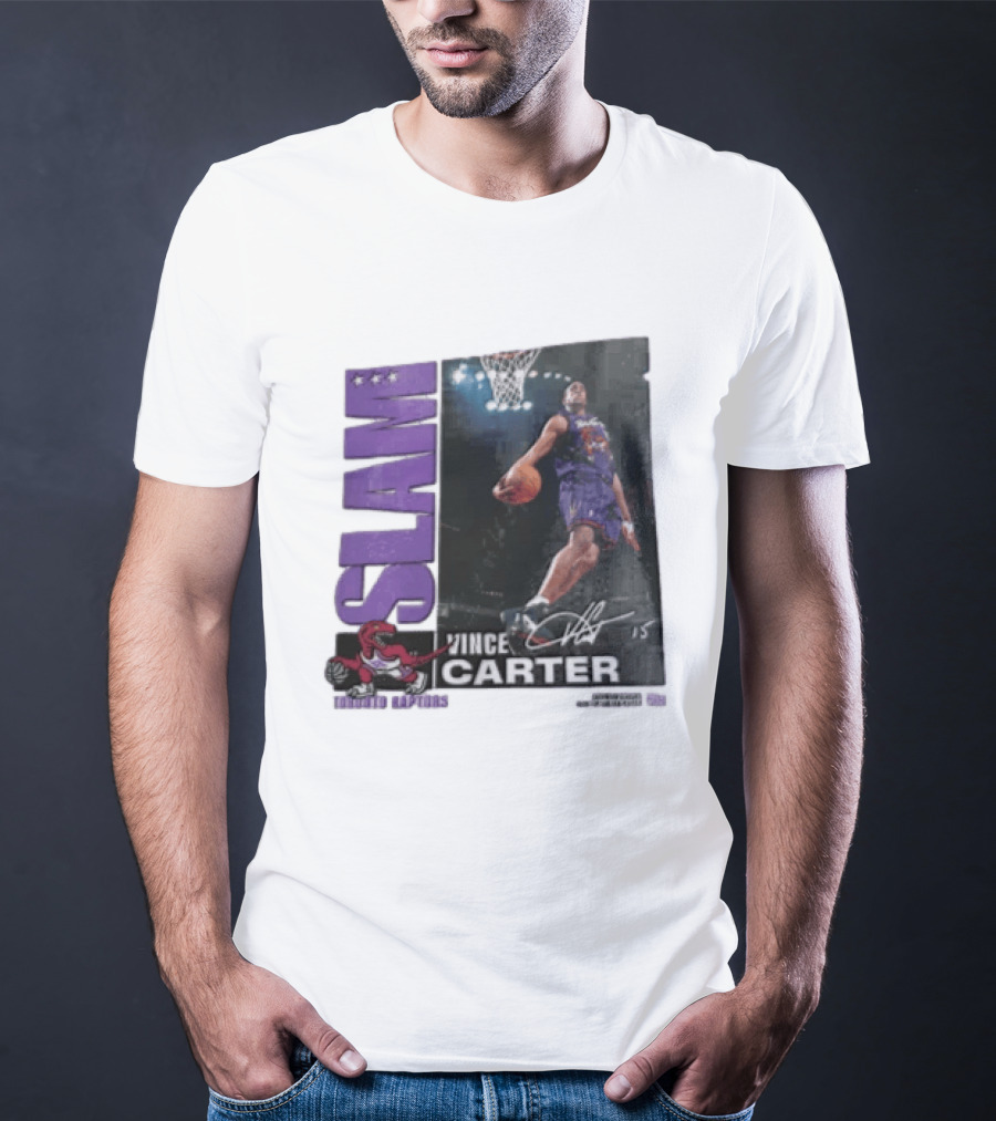 SLAM Vince Carter Top 500 Toronto Raptors Dunk Basketball T-Shirt