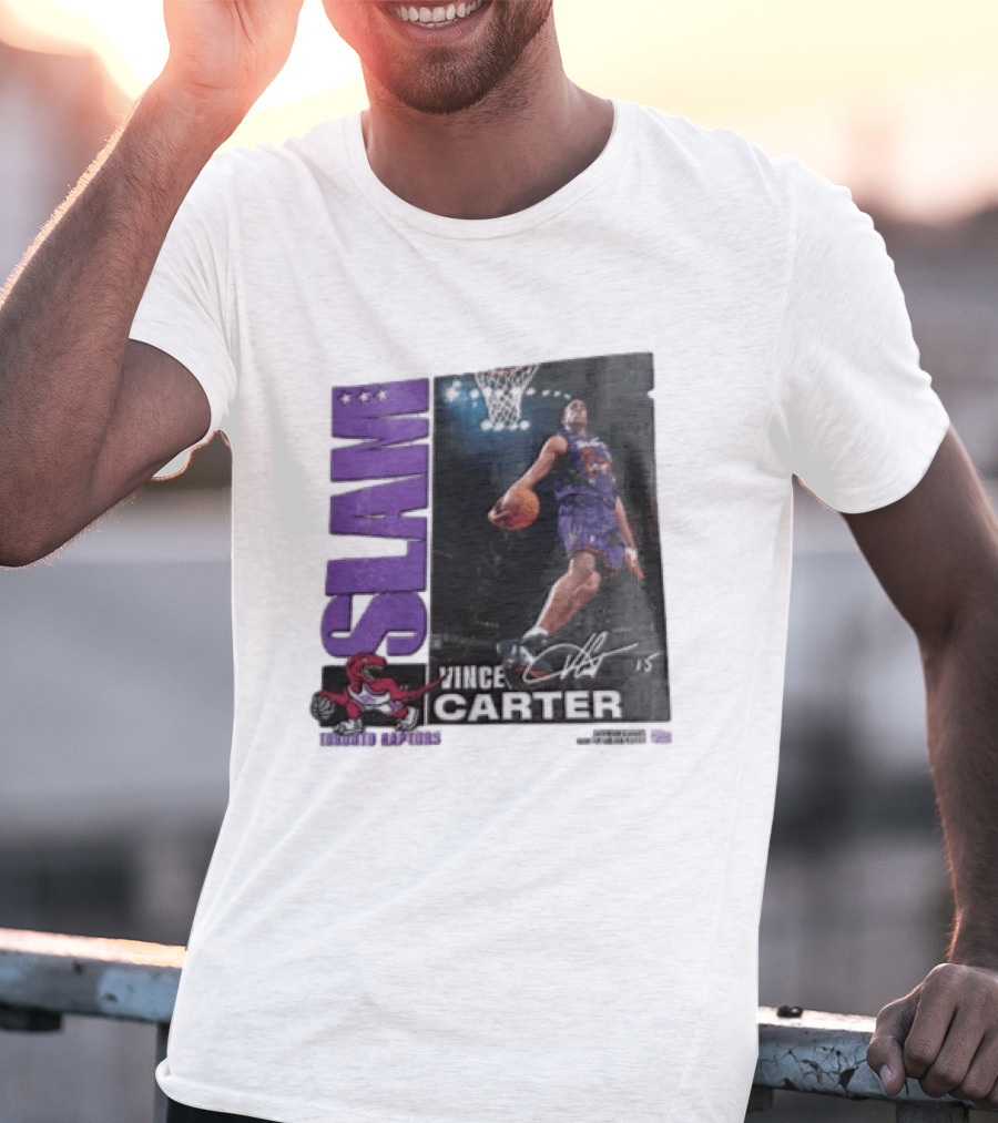 SLAM Vince Carter Top 500 Toronto Raptors Dunk Basketball T-Shirt