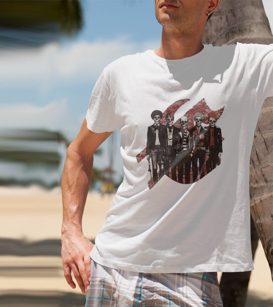 Yan Diomande Godspeed New York Guitar Heros Bone Studded T-Shirt