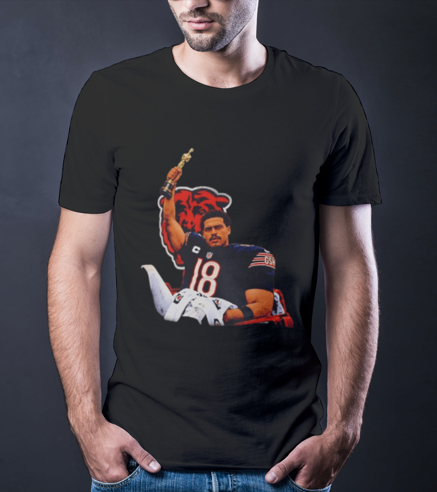 Caleb Williams Chicago Bears Oscar Meme Insight With Iconic Pose And Team Concept T-Shirt