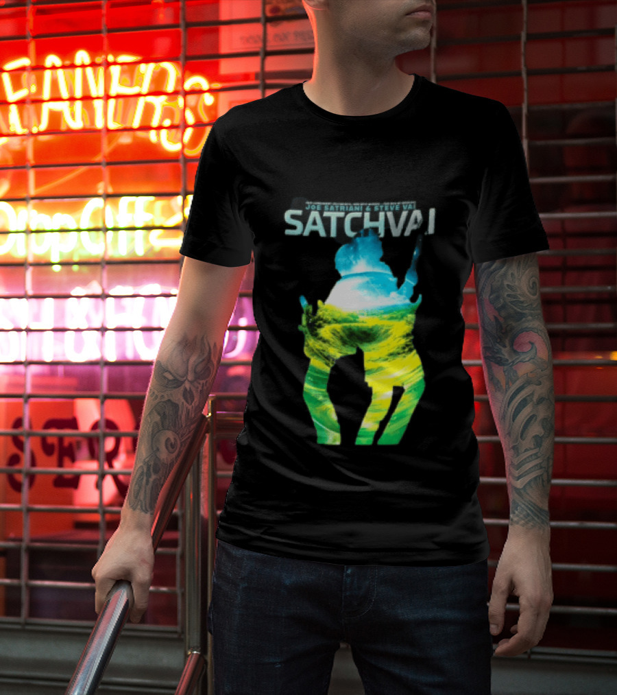 Joe Satriani Steve Vai Satch Vai Legendary Guitarists The Sea Of Emotion T-Shirt