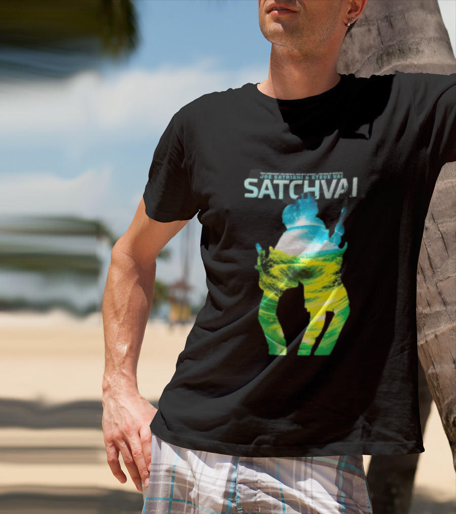 Joe Satriani Steve Vai Satch Vai Legendary Guitarists The Sea Of Emotion T-Shirt
