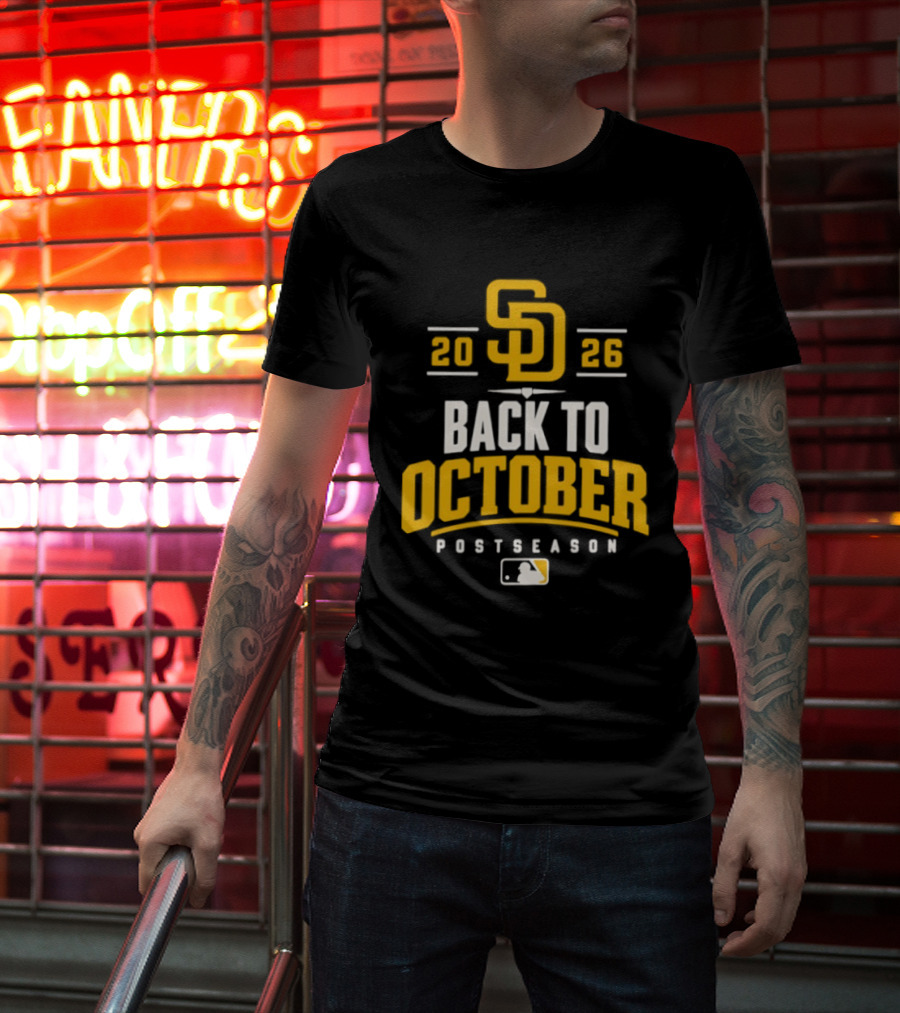 San Diego Padres 2026 Back To October Postseason Baseball MLB T-Shirt