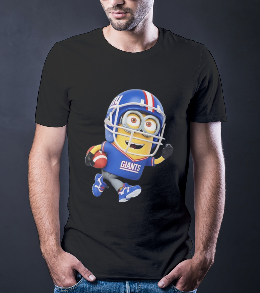 Minion Football Character New York Giants Collaboration T-Shirt