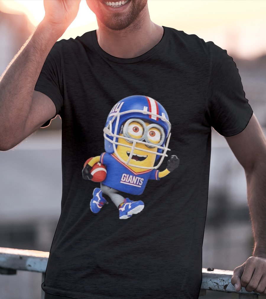 Minion Football Character New York Giants Collaboration T-Shirt