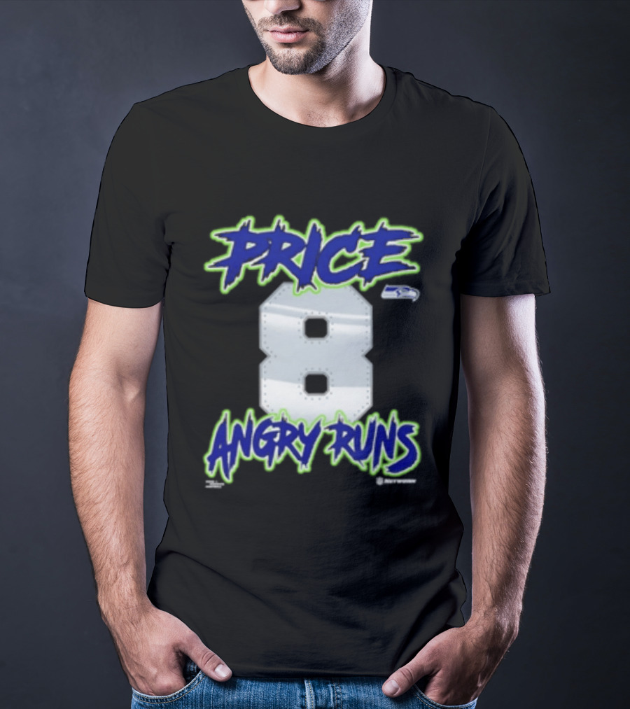Seattle Seahawks Price 8 Angry Runs 2026 T-Shirt