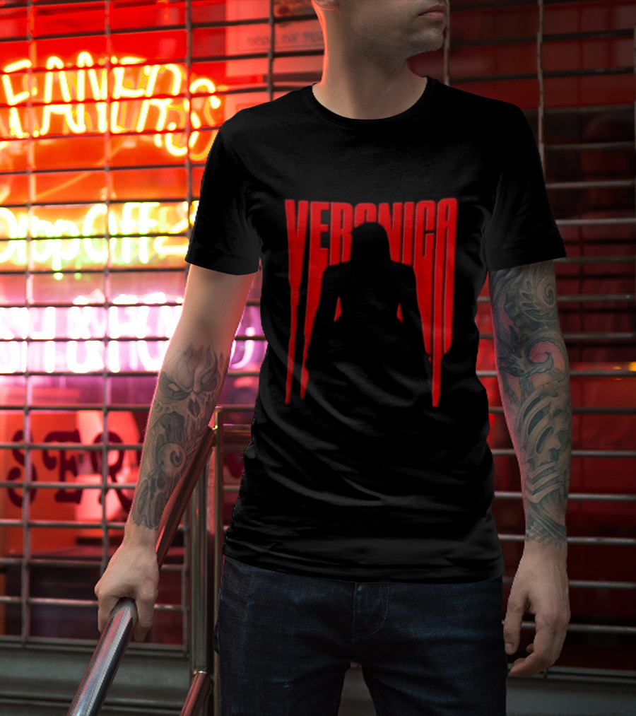Veronica Red Dripping Font T-Shirt