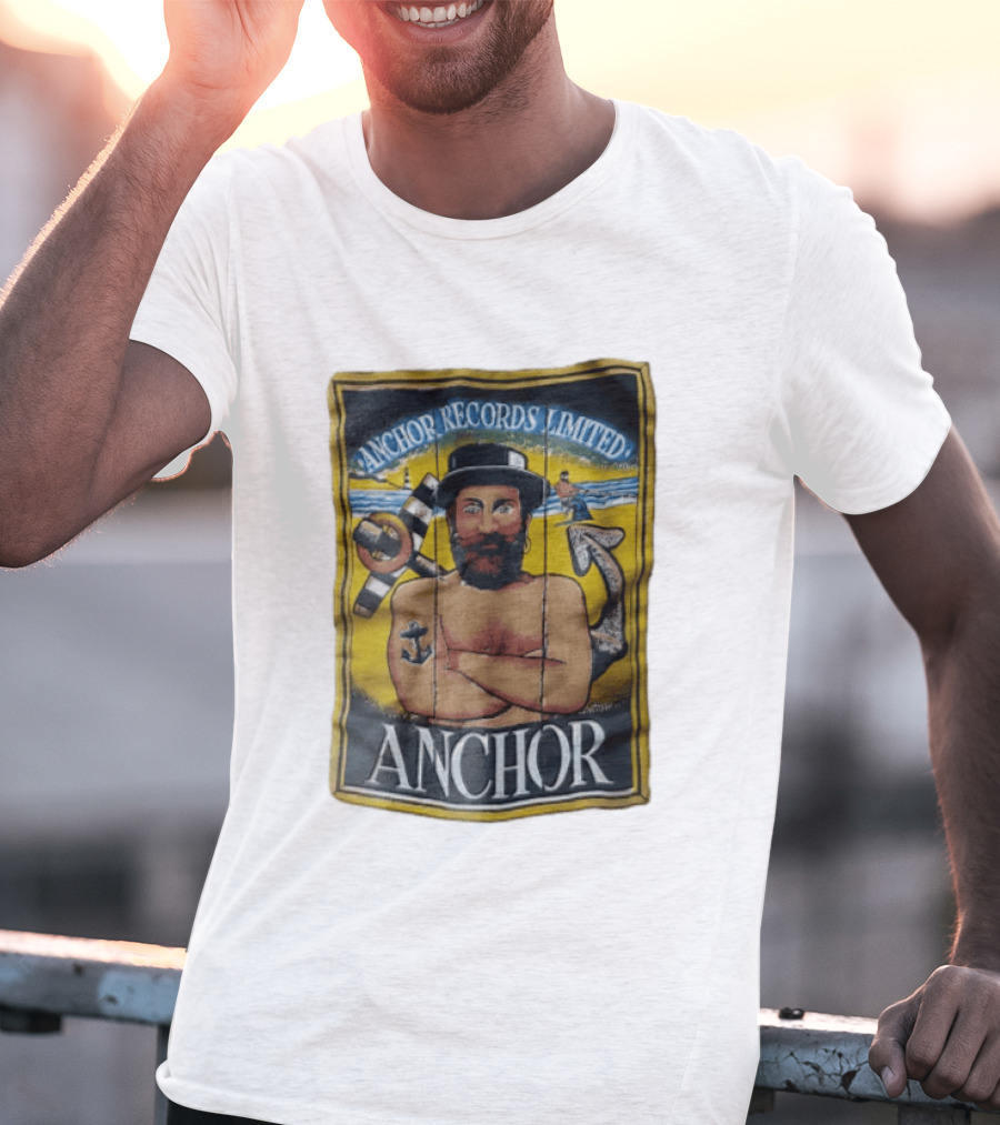Anchor Records Limited Bearded Sailor With Tattooed Arms T-Shirt