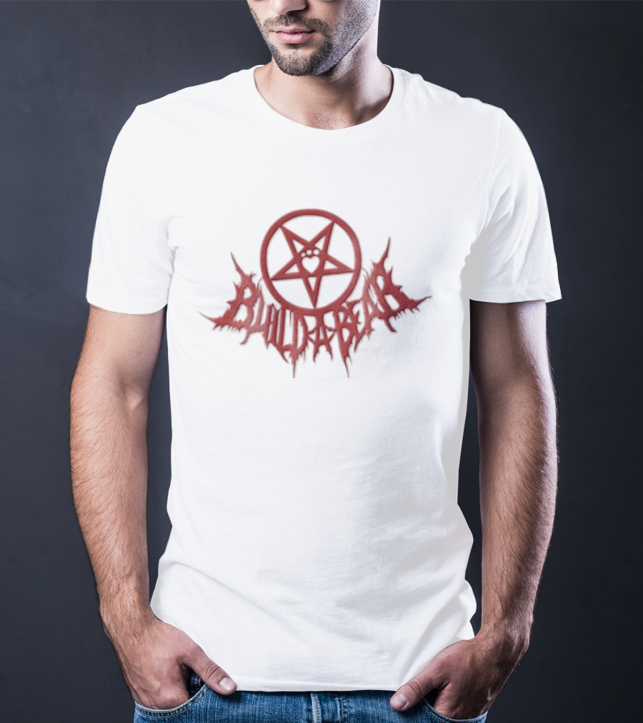 Build A Bear Red Pentagram Heart Paw T-Shirt