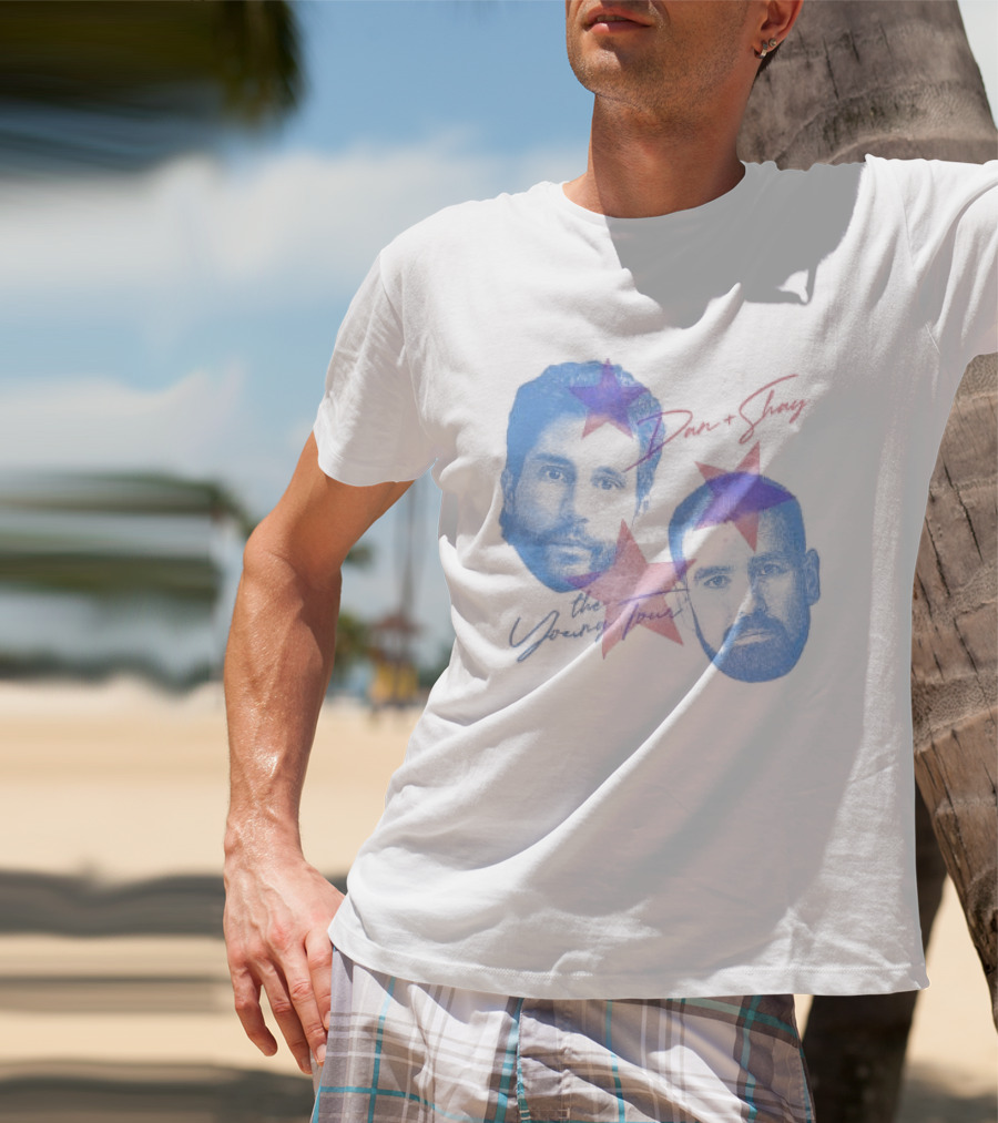 Dan And Shay The Young Tour Crewneck Stars Faces T-Shirt