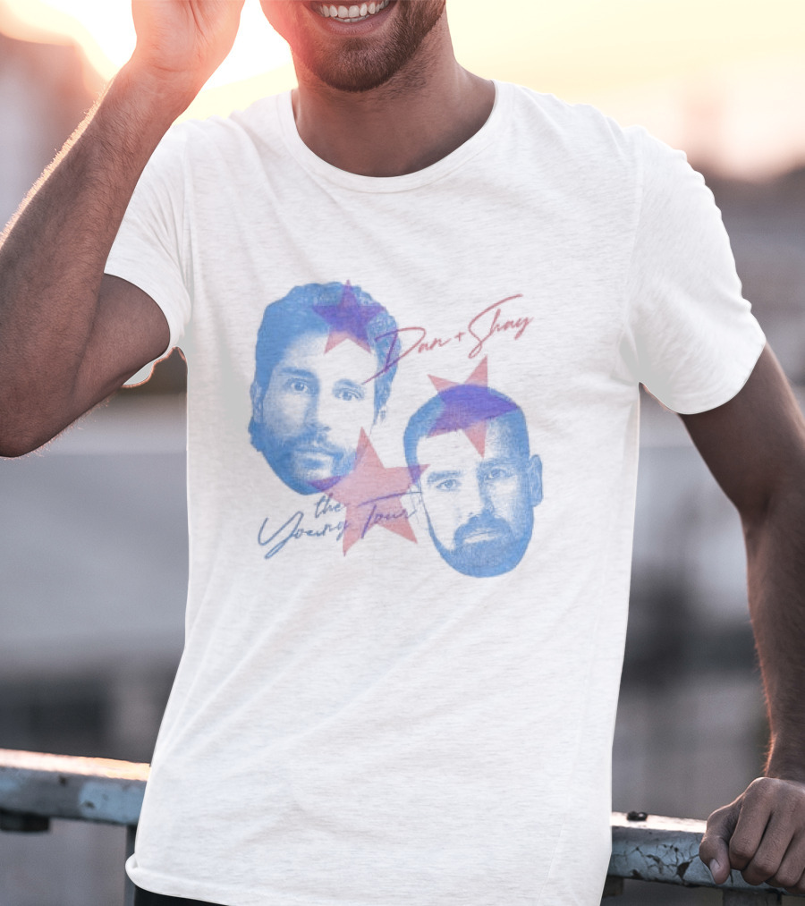 Dan And Shay The Young Tour Crewneck Stars Faces T-Shirt