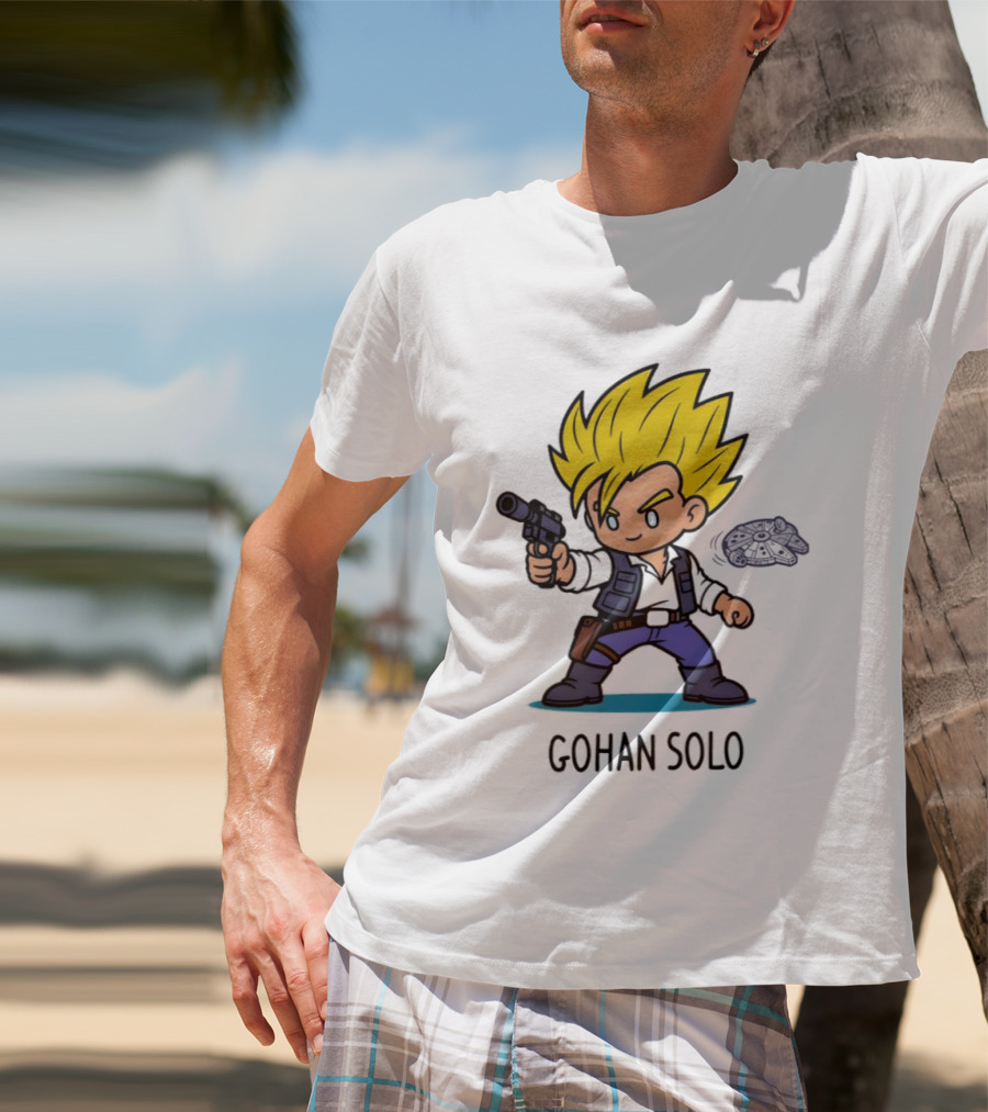 Gohan Solo Star Wars Dragon Ball Z Mashup Super Saiyan T-Shirt