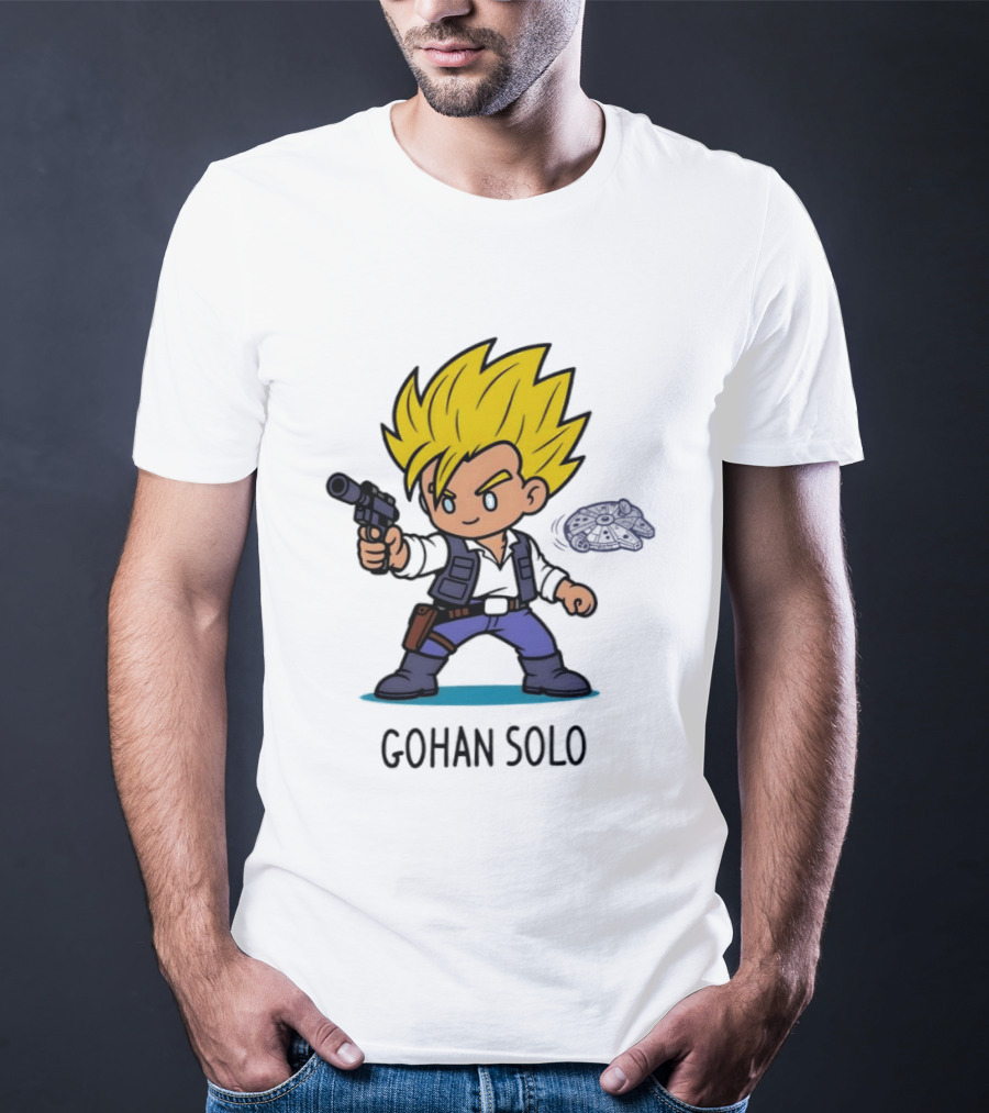 Gohan Solo Star Wars Dragon Ball Z Mashup Super Saiyan T-Shirt