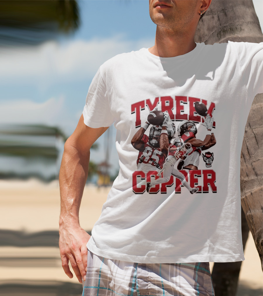 Tyreek Copper NC State Wolfpack Football Collage T-Shirt