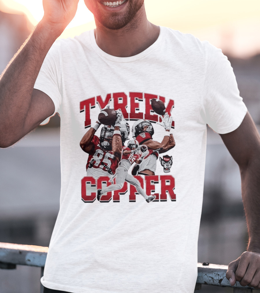 Tyreek Copper NC State Wolfpack Football Collage T-Shirt
