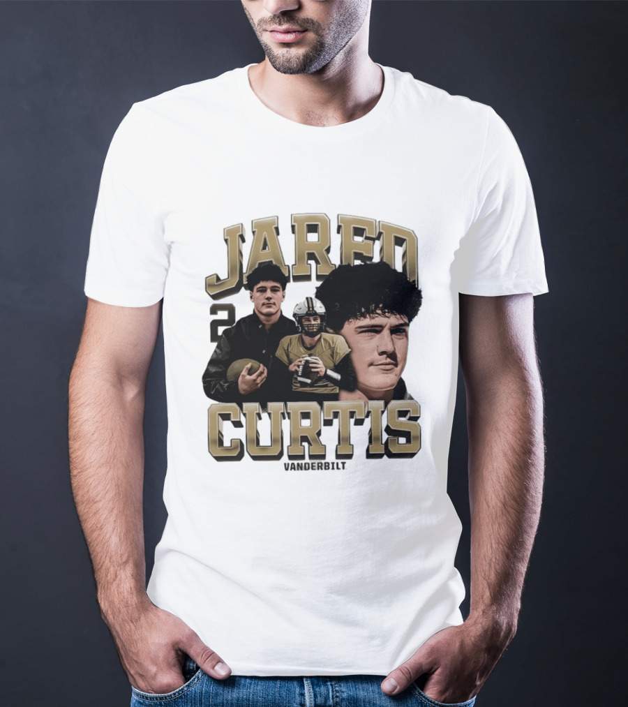 Vanderbilt Jared Curtis Football No 2 Commodores Collage T-Shirt