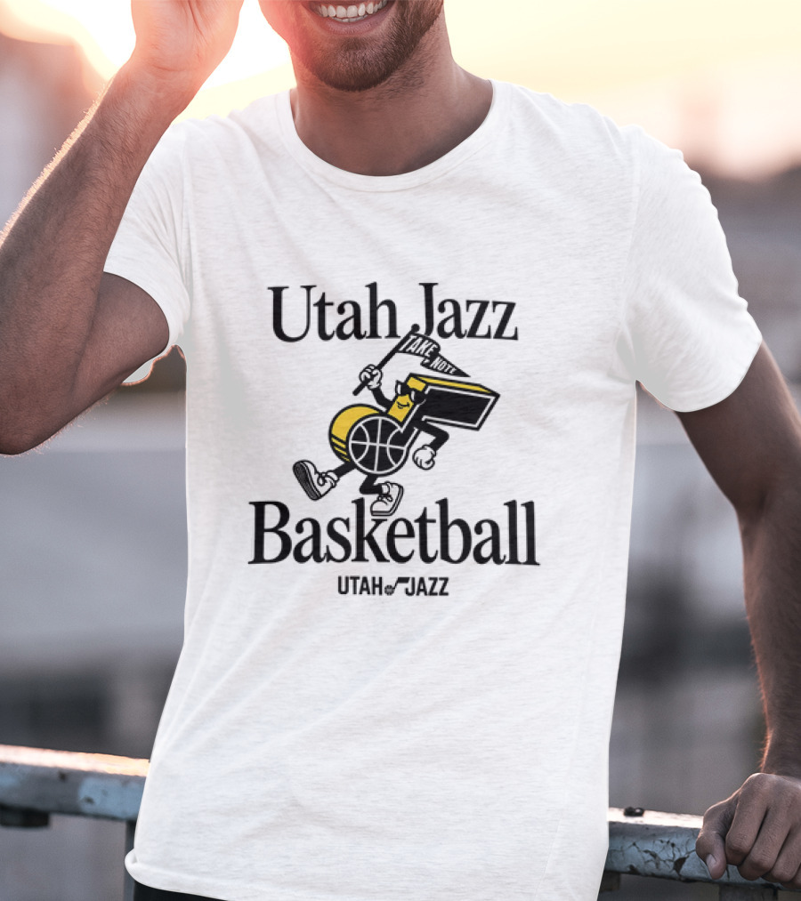 Utah Jazz Take Note Basketball T-Shirt