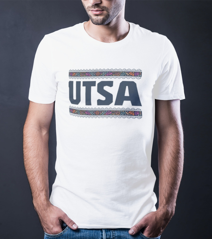 UTSA Hispanic Heritage Folk Roadrunners Floral Motif T-Shirt
