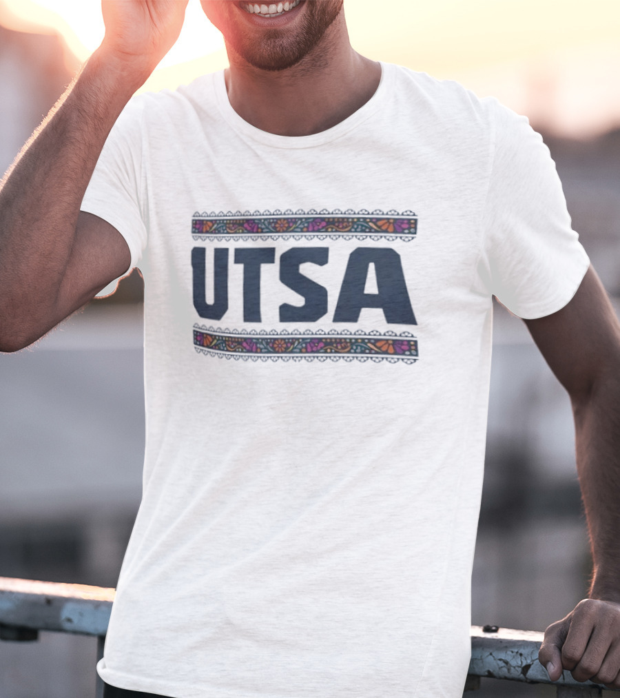 UTSA Hispanic Heritage Folk Roadrunners Floral Motif T-Shirt