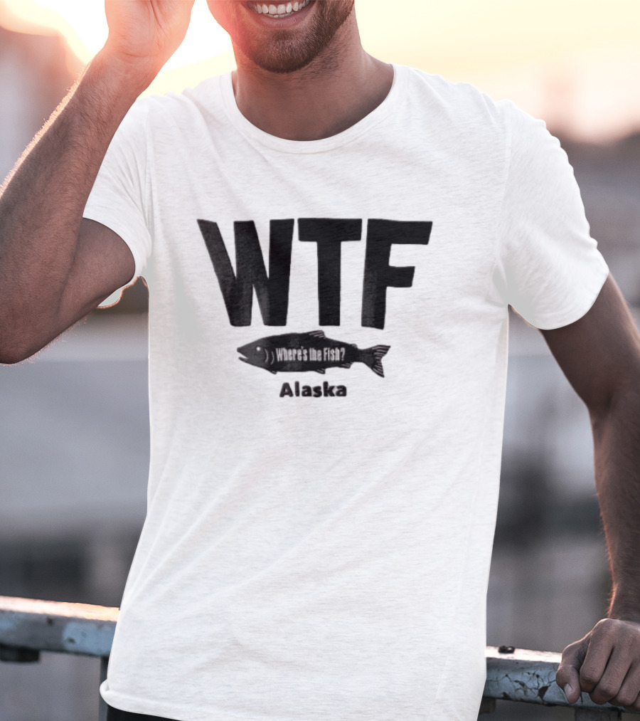 WTF Where's The Fish Alaska Black T-Shirt