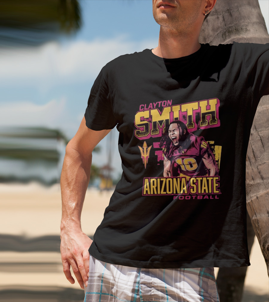 Clayton Smith No 10 Arizona State Football Sun Devils T-Shirt