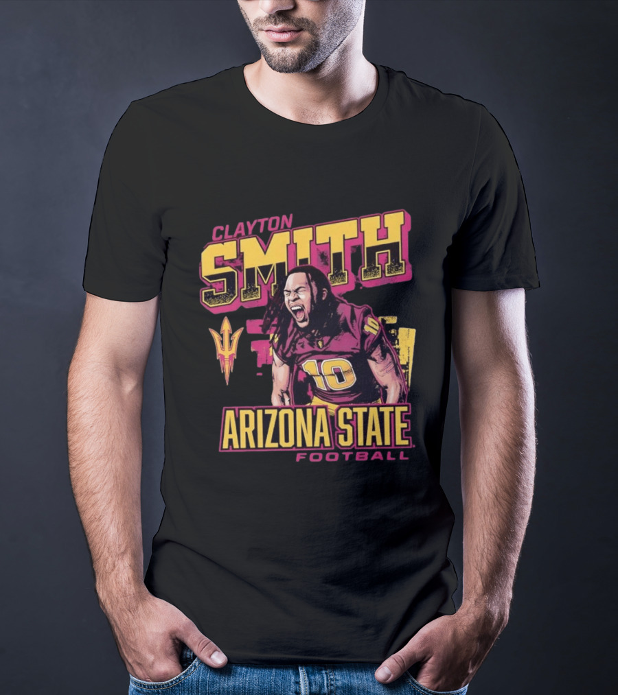 Clayton Smith No 10 Arizona State Football Sun Devils T-Shirt