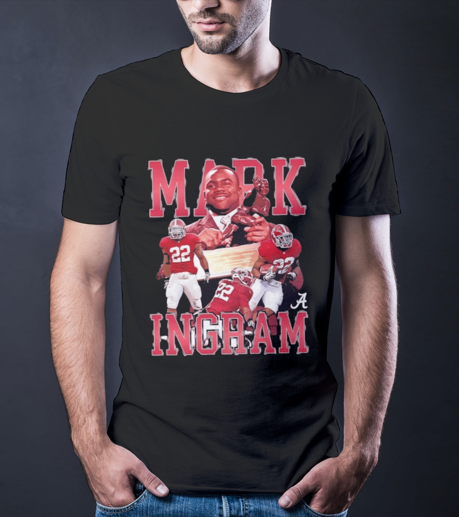 Mark Ingram Alabama Crimson Tide NCAA Football Collage 22 T-Shirt
