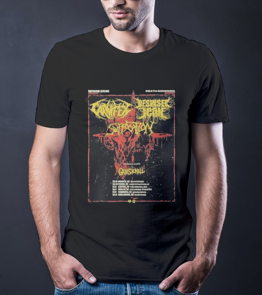 Carnifex Despised Icon Event Death Dominion EU 2026 Impericon Festival Tour Dates In Deutschland T-Shirt