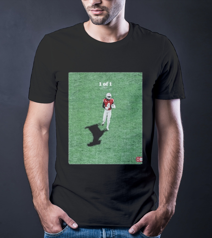 1 Of 1 Jeremiah Smith Ohio State Buckeyes Goat Shadow Football T-Shirt