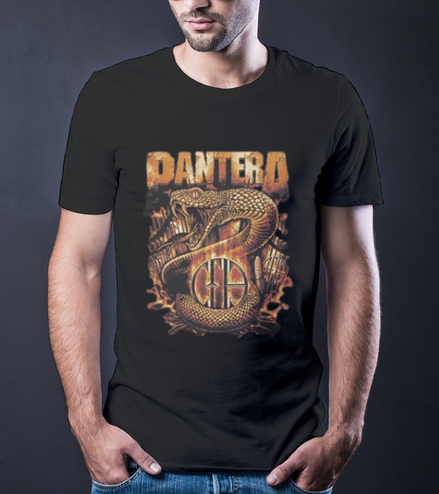 Pantera World Domination Tour 1999 Snake Artwork Heavy Metal Band Merch T-Shirt