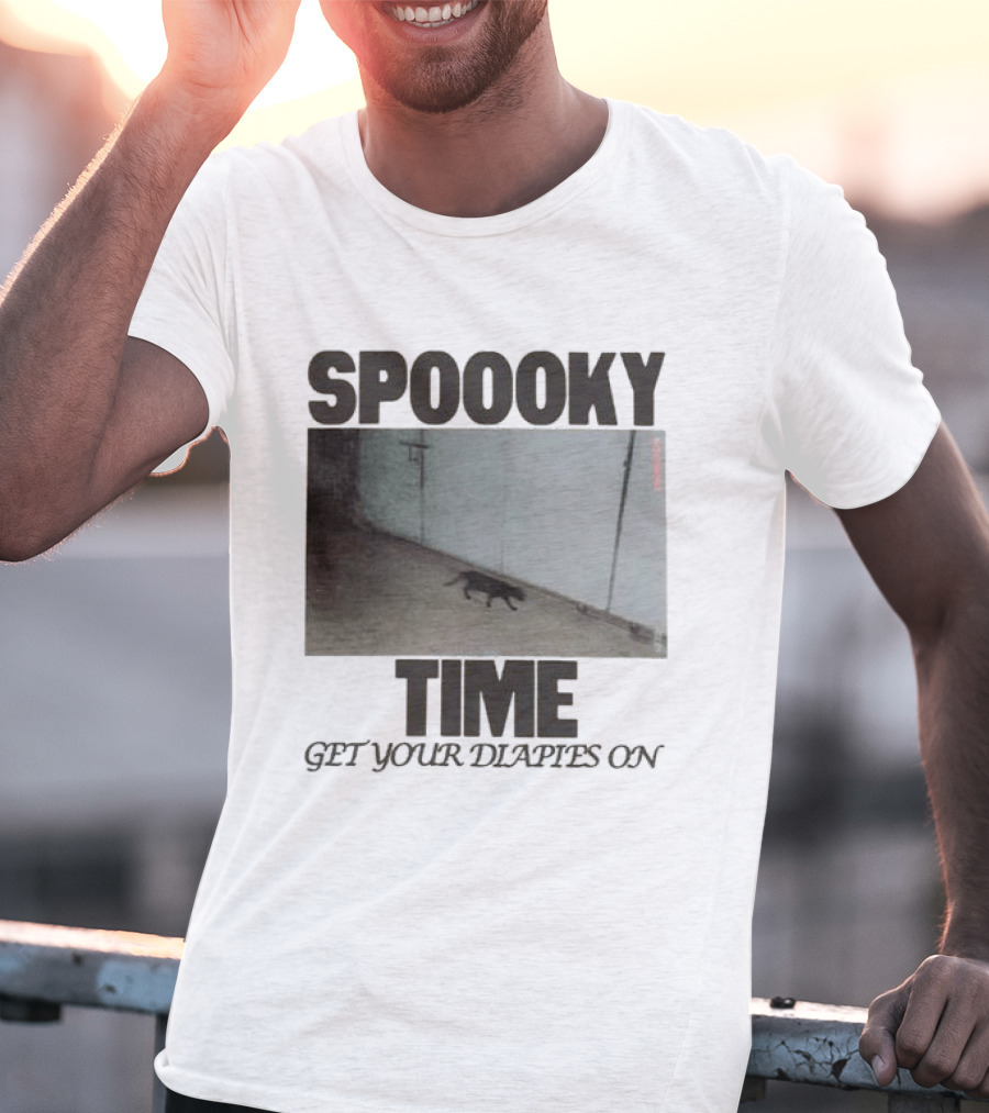 Spoooky Time Get Your Diapers On Caseoh Games Store Kitty CCTV T-Shirt