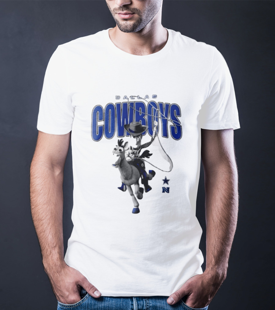 Dallas Cowboys Woody Bullseye Lasso Cartoon NFL Toy T-Shirt