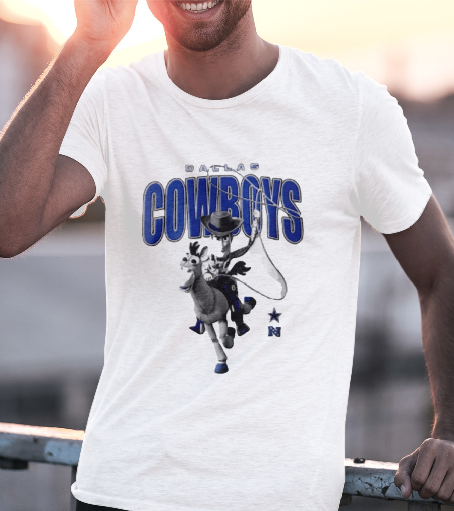 Dallas Cowboys Woody Bullseye Lasso Cartoon NFL Toy T-Shirt