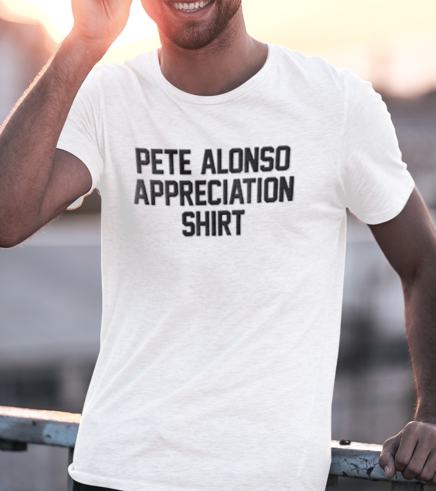 New York Mets Pete Alonso Appreciation Black Orange T-Shirt