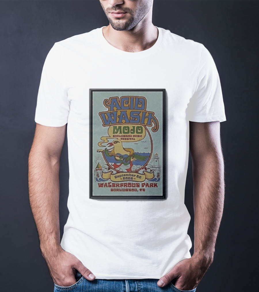 Acid Wash Mojo Burlington Music Festival September 26 2026 Waterfront Park Burlington Vermont T-Shirt