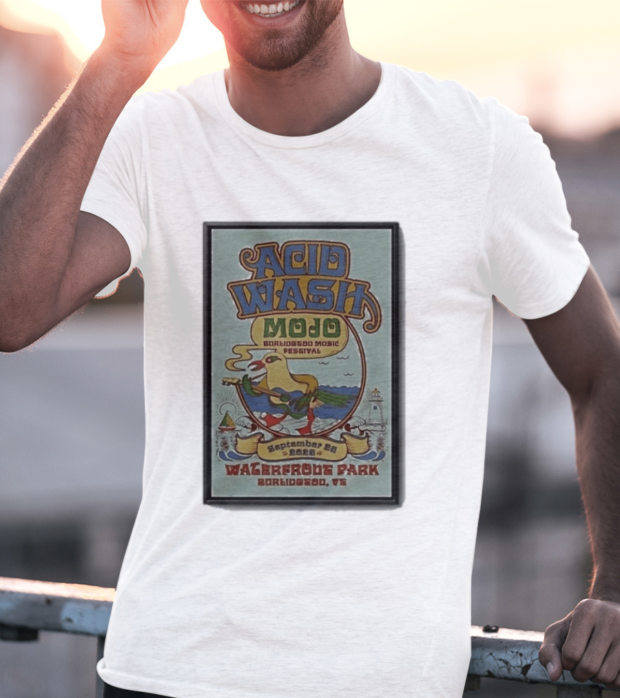 Acid Wash Mojo Burlington Music Festival September 26 2026 Waterfront Park Burlington Vermont T-Shirt